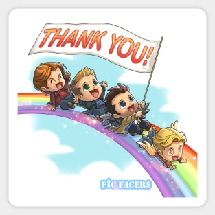 FicFacers 2021 Thank you Tee Sticker